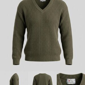 Poof-apparel Women's Green and Khaki Jumper